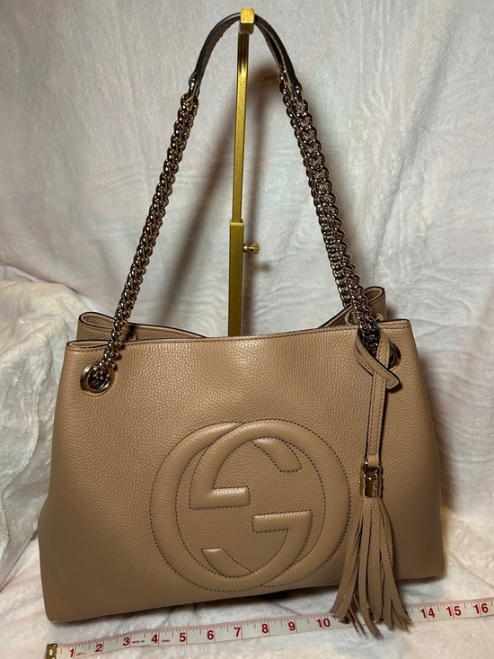Gucci Handbags - 385 Gucci Soho Medium Chain Shoulder Bag with COA